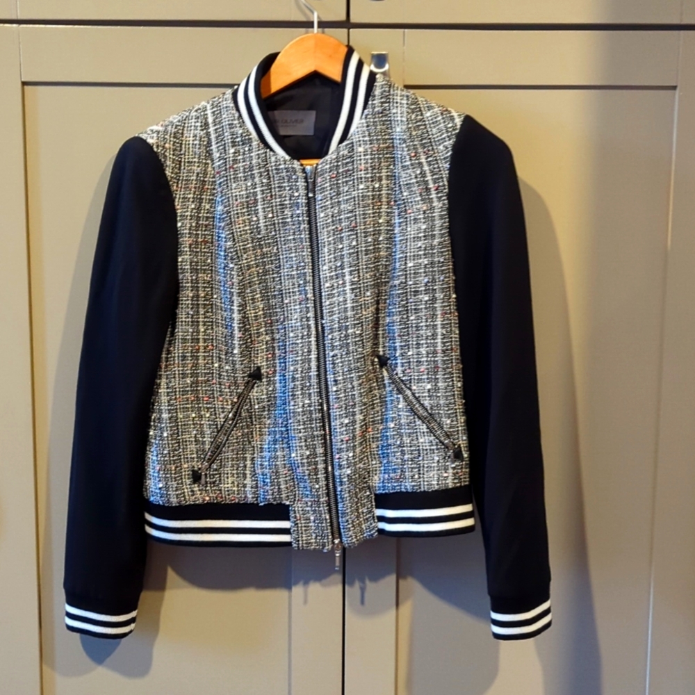 S. Oliver tweed bomber jacket. Size 8